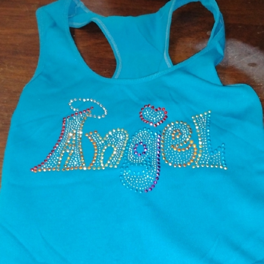 Angel Kids Turquoise Tank Top